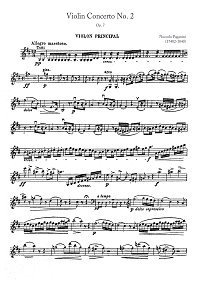 Паганини – Концерт для скрипки N2 - Партия - первая страница