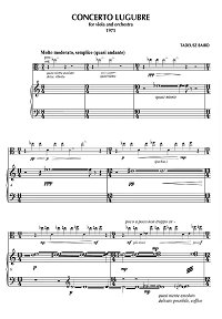 Бэрд Тадеуш - Concerto Lugubre для альта (1975) - Клавир - первая страница
