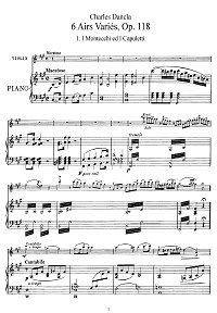 Данкля - 6 Вариаций op.118 - Клавир - первая страница