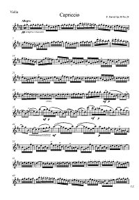 Давид - Каприччио для скрипки op.30 N24 - Партия - первая страница