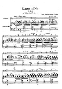 Донаньи - Концертная пьеса для виолончели ре мажор op.12 - Клавир - первая страница