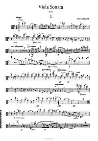 Эльгар - Соната для альта op.82 - Партия альта - первая страница