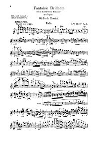 Эрнст - Блестящая фантазия для скрипки на тему Отелло, Op.11 - Партия - первая страница