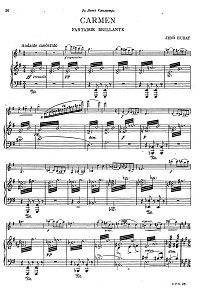 Хубаи - Кармен-фантазия для скрипки - Клавир - первая страница