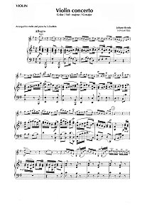 Бенда - Концерт для скрипки Соль мажор - Клавир - первая страница