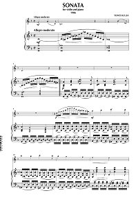 Куула - Соната для скрипки F-dur - Клавир - первая страница
