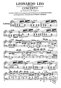 Лео - Концерт для виолончели и фортепиано ре мажор - Клавир - первая страница