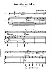 Лютославский - Речетатив и ариозо для скрипки - Клавир - первая страница