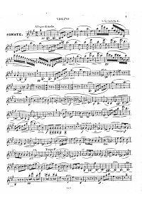 Гаде - Соната для скрипки N1 op.6 - Партия скрипки - первая страница