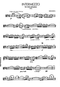 Нино Рота - Интермеццо для альта с фортепиано (1945) - Партия альта - первая страница