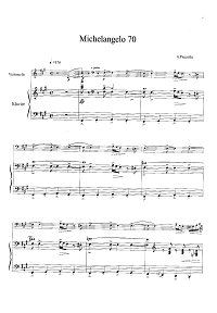 Пьяццолла - Микеланджело 70 для виолончели - Клавир - первая страница