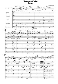 Пьяццолла - Танго-Кафе (1930) для виолончели с оркестром - Партитура - первая страница