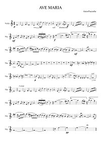Пьяццолла - Аве Мария для скрипки - Партия - первая страница