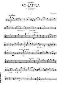 Позер Ханс - Сонатина для альта с фортепиано - Партия альта - первая страница
