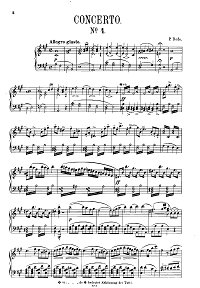 Роде - Концерт N4 для скрипки - Клавир - первая страница
