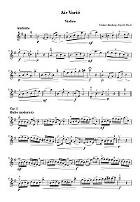 Ридинг - Air Varie для скрипки op.23 N3 - Партия - первая страница