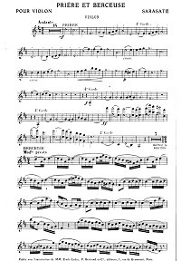 Сарасате - Молитва и колыбельная для скрипки op.17 - Партия - первая страница