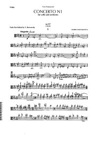 Шостакович - Концерт для альта N1 (Борисовский) - Партия альта - первая страница