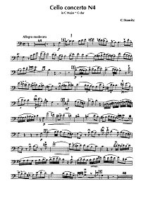 Стамиц - Концерт для виолончели до мажор N4 - Партия - первая страница