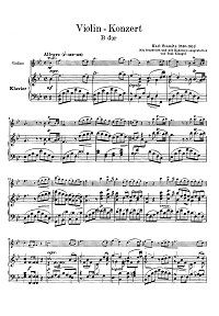 Стамиц - Концерт для скрипки Си бемоль мажор - Клавир - первая страница