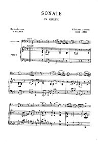 Тартини - Соната для виолончели фа минор - Клавир - первая страница