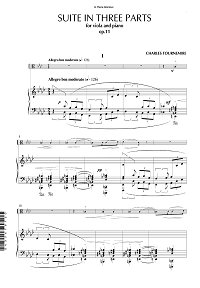 Турнемир Шарль - Сюита в трех частях для альта op.11 - Клавир - первая страница