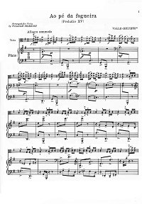 Валле - Хейфец - У костра для альта с фортепиано - Клавир - первая страница