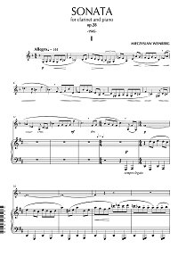 Вайнберг - Соната для альта op.28 - Клавир - первая страница