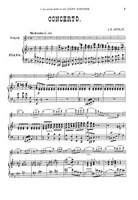 Акколаи - Концерт для скрипки Ре минор - Клавир - первая страница