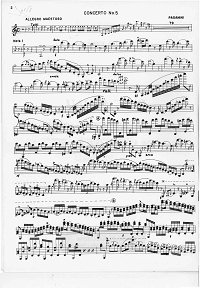 Паганини – Концерт для скрипки N5 - Партия - первая страница