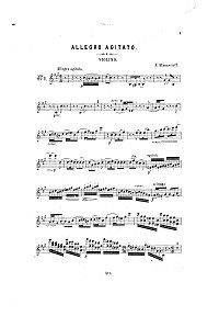 Афанасьев - Allegro Agitato для скрипки - Партия - первая страница