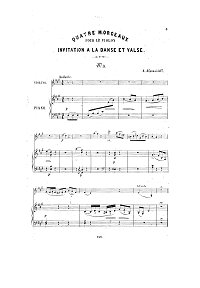 Афанасьев - Вальс для скрипки - Клавир - первая страница