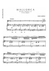 Альбенис - Майорка для альта с фортепиано - Клавир - первая страница