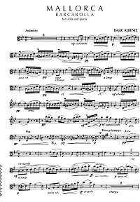 Альбенис - Майорка для альта с фортепиано - Партия альта - первая страница