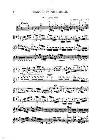 Аренский - Танец Каприччиозо для виолончели с фортепиано - Партия - первая страница