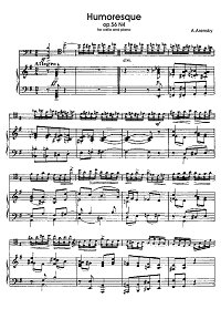 Аренский - Юмореска для виолончели с фортепиано op.56 N4 - Клавир - первая страница