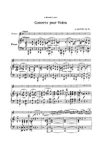 Аренский - Концерт для скрипки a-moll op. 54 (1891) - Клавир - первая страница
