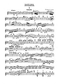 Барги - Соната для Скрипки с фортепиано f-moll, Op.10 - Партия - первая страница