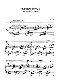 Барток - Соната для скрипки N1 op.21 - Клавир - первая страница