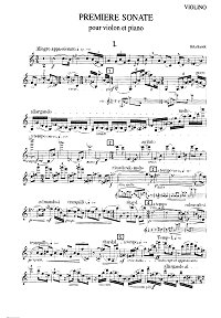 Барток - Соната для скрипки N1 op.21 - Партия - первая страница