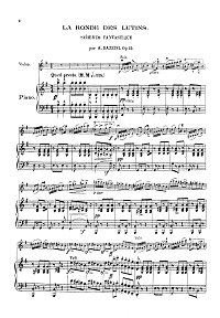Баццини – Фантастическое скерцо для скрипки op. 25 - Клавир - первая страница