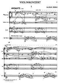 Берг - Концерт для скрипки - Партитура - первая страница