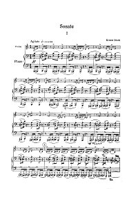 Блох - Соната для скрипки N1 - Клавир - первая страница