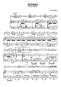 Боккерини - Рондо каприччиозо для виолончели с фортепиано - Клавир - первая страница