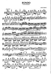 Боккерини - Рондо каприччиозо для виолончели с фортепиано - Партия - первая страница