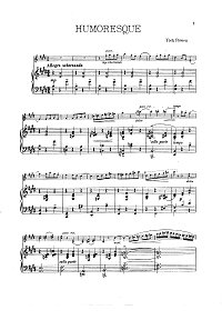 Боуэн - Юмореска для скрипки - Клавир - первая страница