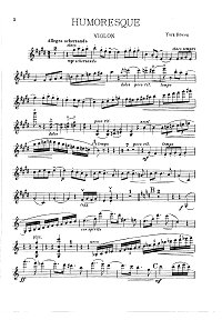Боуэн - Юмореска для скрипки - Партия - первая страница