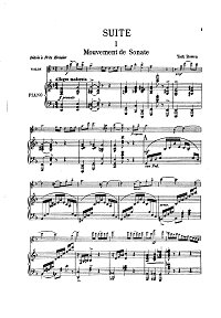 Боуэн - Сюита для скрипки с фортепиано - Клавир - первая страница