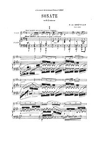 Бревиль - Соната для скрипки с фортепиано - Клавир - первая страница