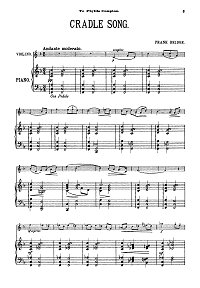Бридж - Колыбельная для альта с фортепиано - Клавир - первая страница